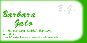 barbara galo business card